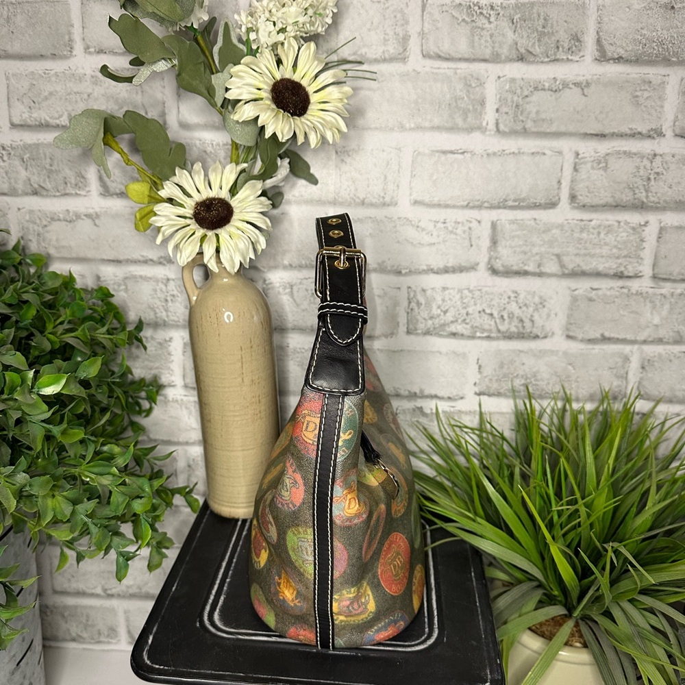 Dooney & Bourke Multicolor Logo Hobo Bag - EUC - Picture 3 of 10